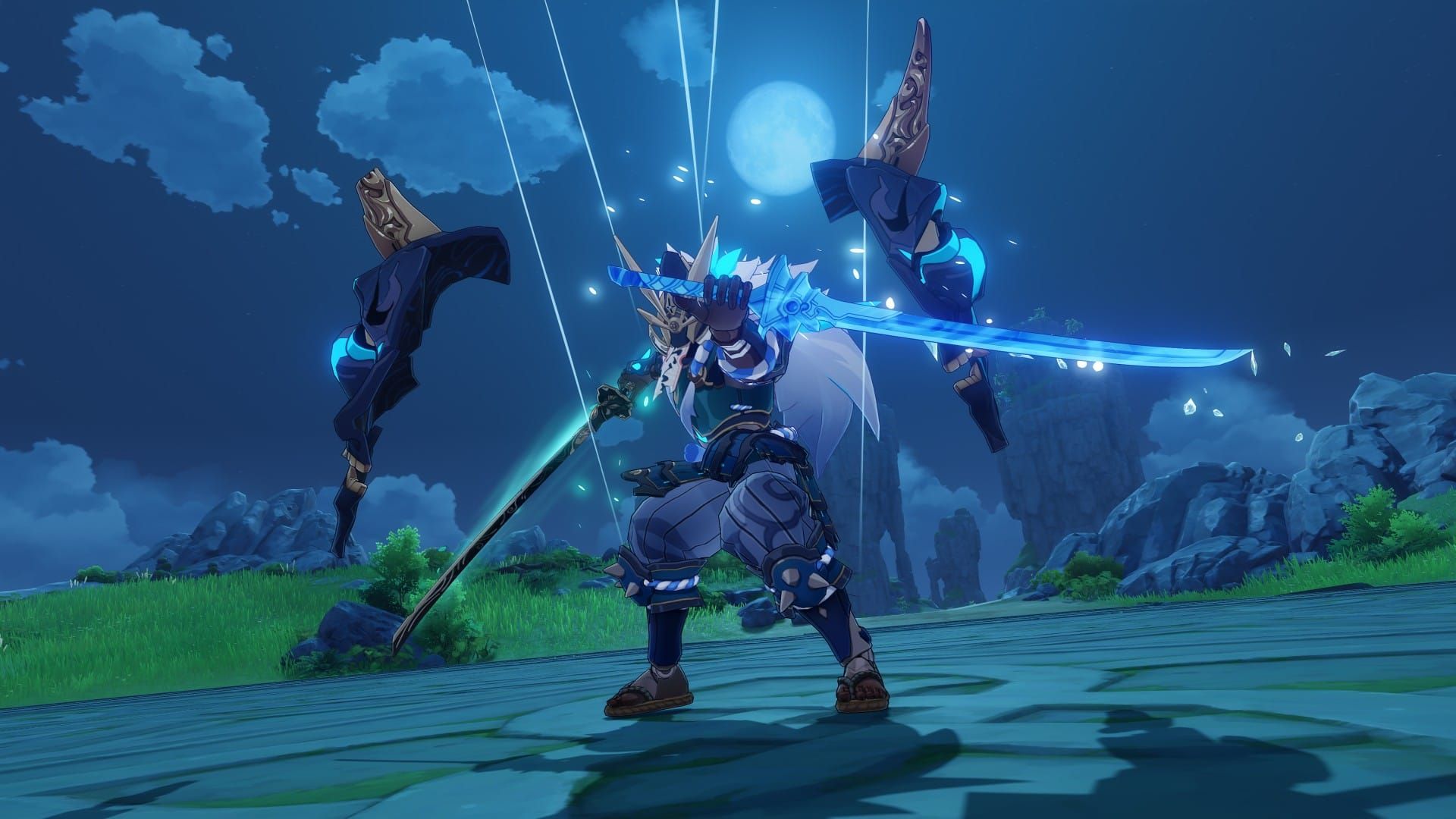 Genshin Impact Imaginarium Theater Act 3 Maguu Kenki boss encounter showing optimal positioning strategy
