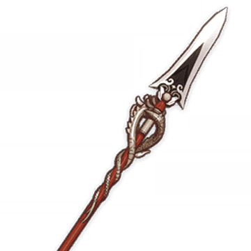 Dragon's Bane polearm weapon interface showing elemental mastery stats in Genshin Impact