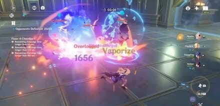 Spiral Abyss Floor 12 combat demonstration in Genshin Impact