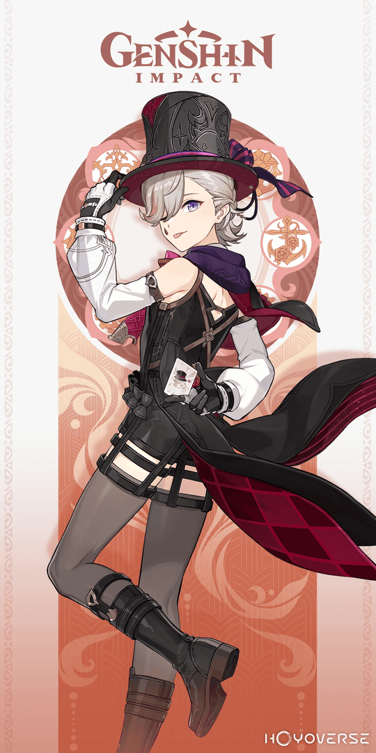 Lyney, the Pyro bow user from Fontaine in Genshin Impact