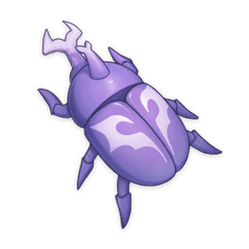 Onikabuto beetles glowing purple on trees in Genshin Impact's Inazuma region