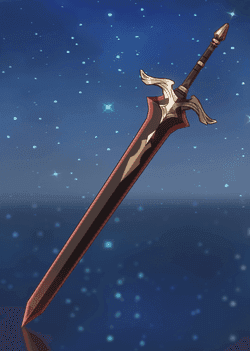 Magic Guide catalyst and Bloodtainted Greatsword comparison showing Elemental Mastery stats