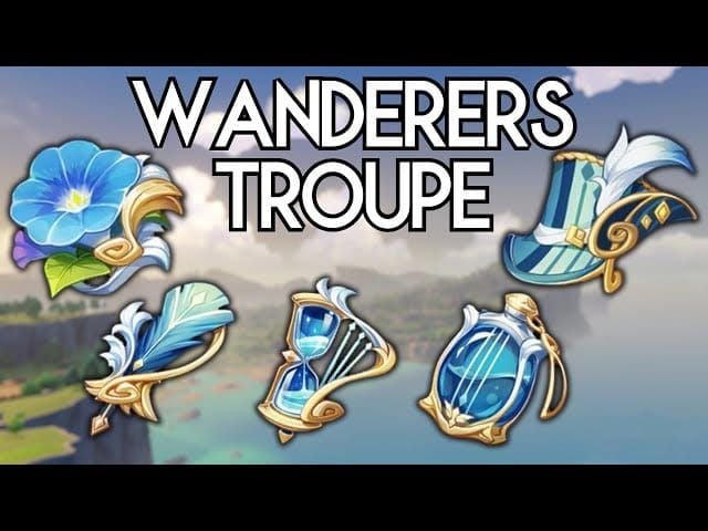 Wanderer's Troupe artifact set with 4-piece bonus effect description for charged attack damage