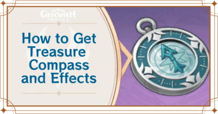 Genshin Impact Treasure Compass showing directional beam pointing to hidden chest