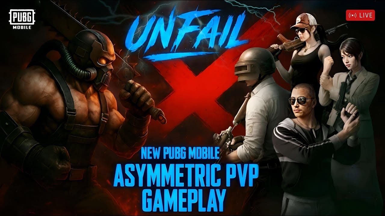 PUBG Mobile UNFAIL mode screenshot showing Predator vs Survivors gameplay