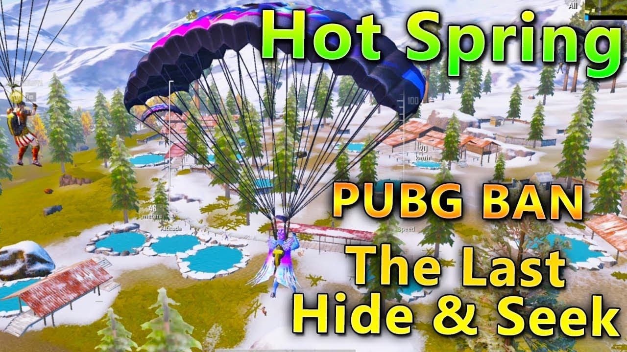 PUBG Mobile Livik Hot Springs thermal pools with healing effects visible