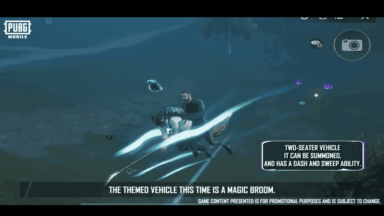 PUBG Mobile players using Magic Broom for aerial transportation and combat