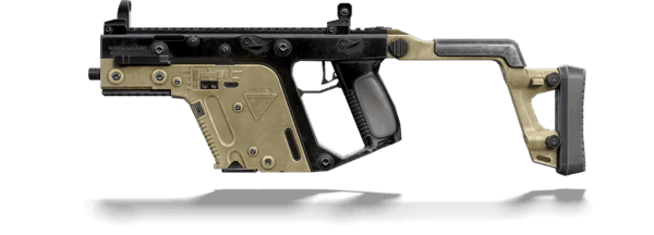 PUBG Mobile Arena mode combat screenshot featuring Vector SMG in close-quarters engagement