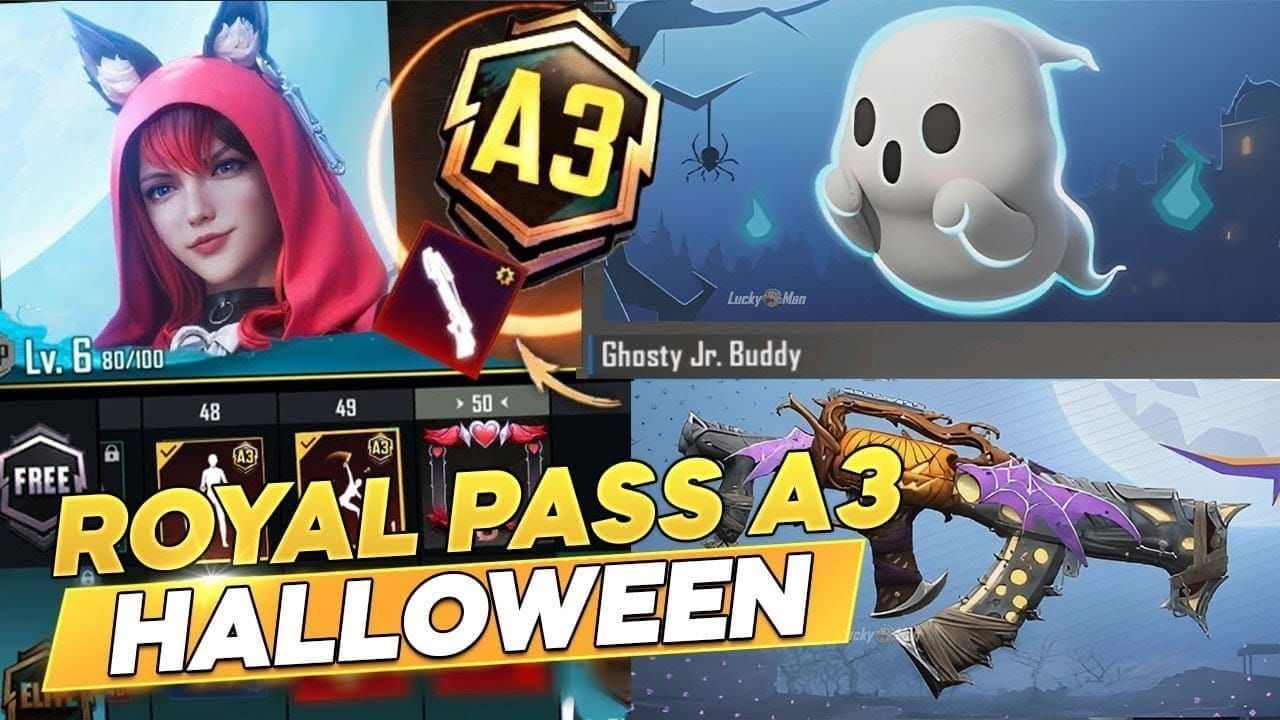 PUBG Mobile Ghostie companion system interface showing available abilities and upgrades