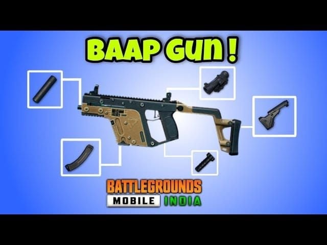 PUBG Mobile Vector SMG with optimal Arena build attachments equipped