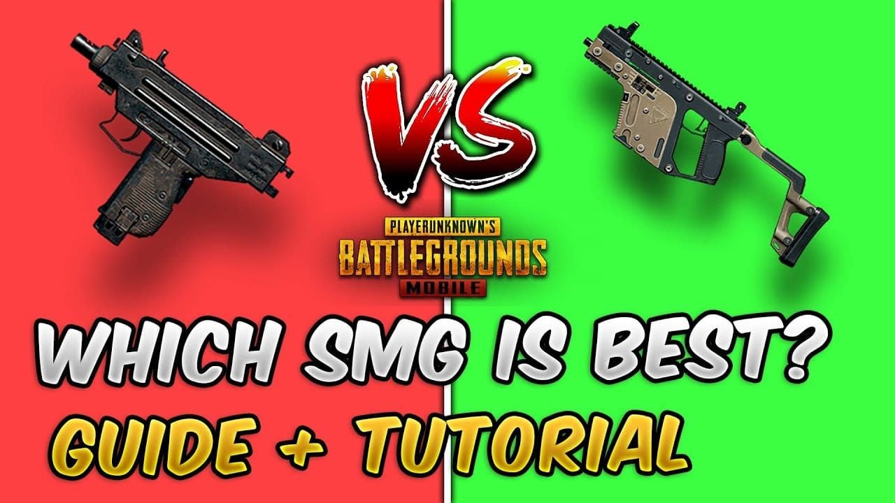 PUBG Mobile Vector vs UMP45 comparison chart showing weapon statistics and use cases