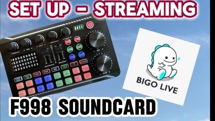 Professional audio equipment setup for BIGO Live streaming