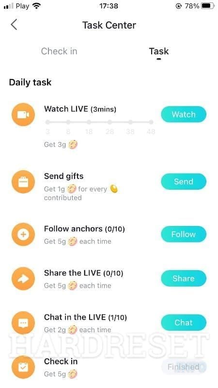 BIGO Live family daily optimization checklist and task guide