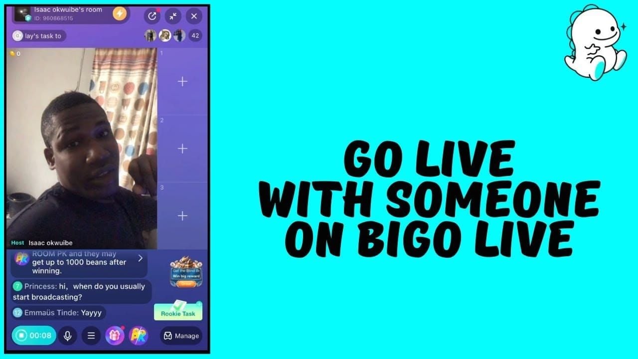 BIGO Live multi-guest panel showing different seat configuration options