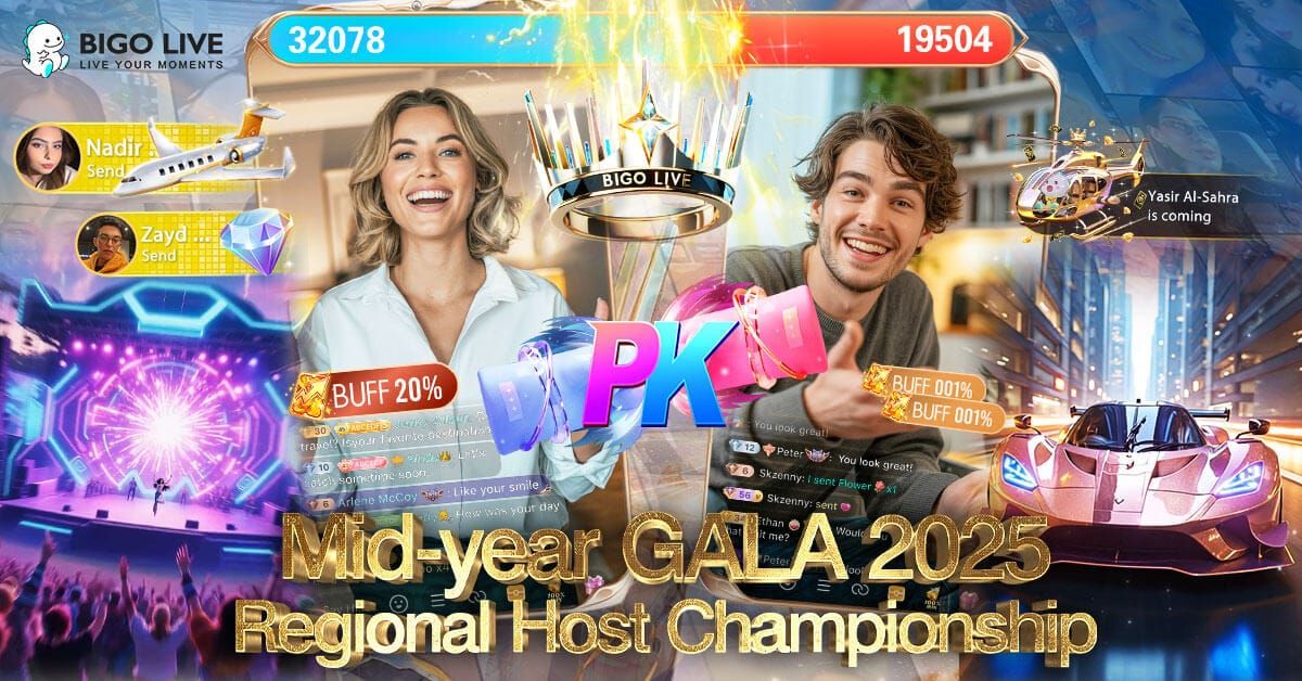 BIGO Live events page featuring official competitions and creator showcases