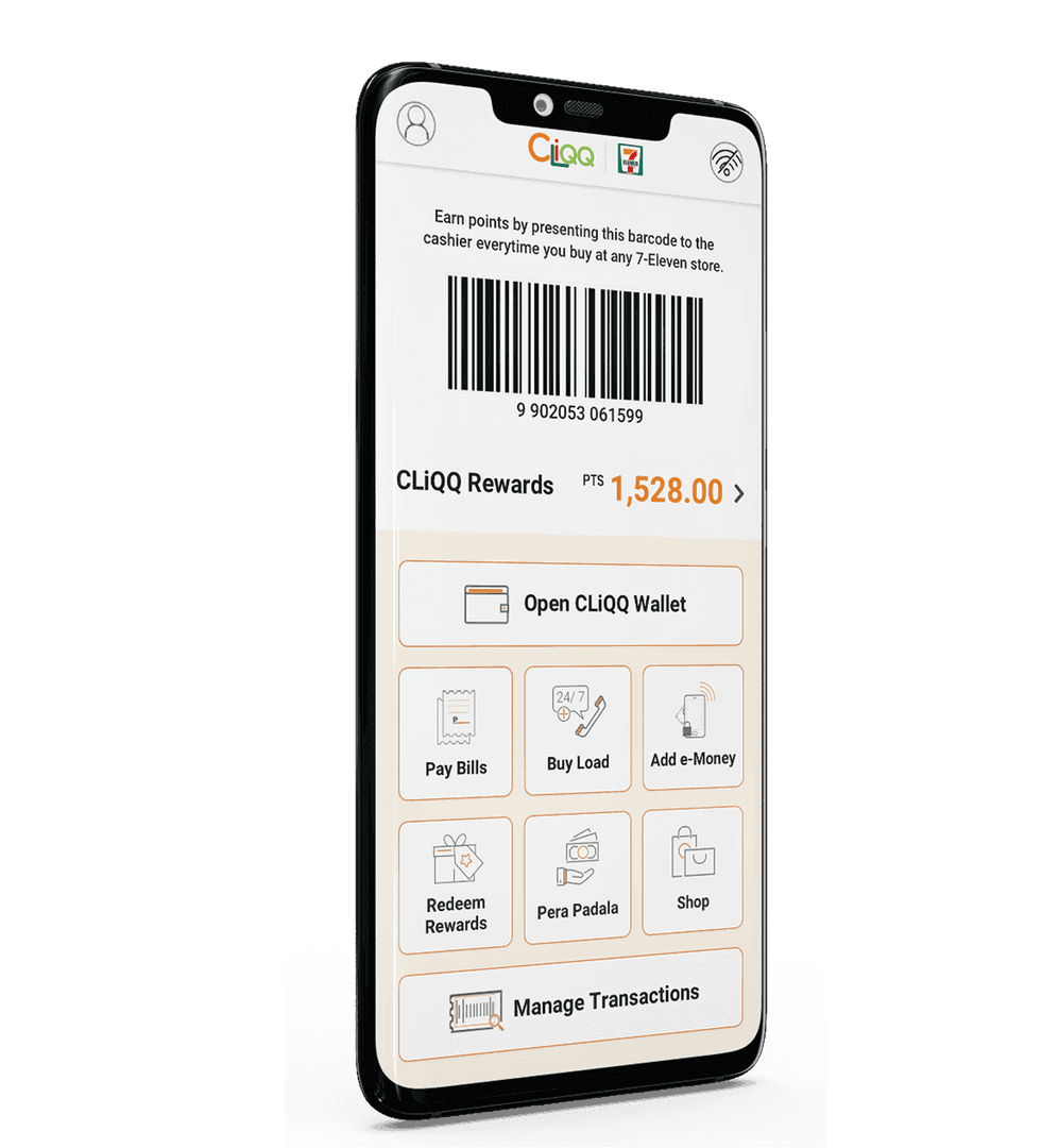 Payment barcode interface for Poppo Live top-up at 7-Eleven CLiQQ system