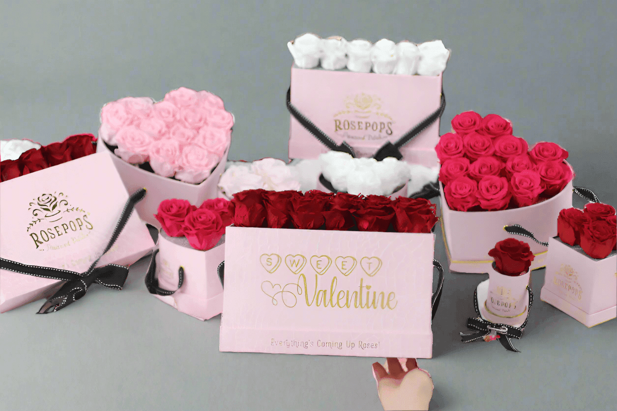 Poppo Live virtual gifts interface showing roses and other small gifts available for purchase