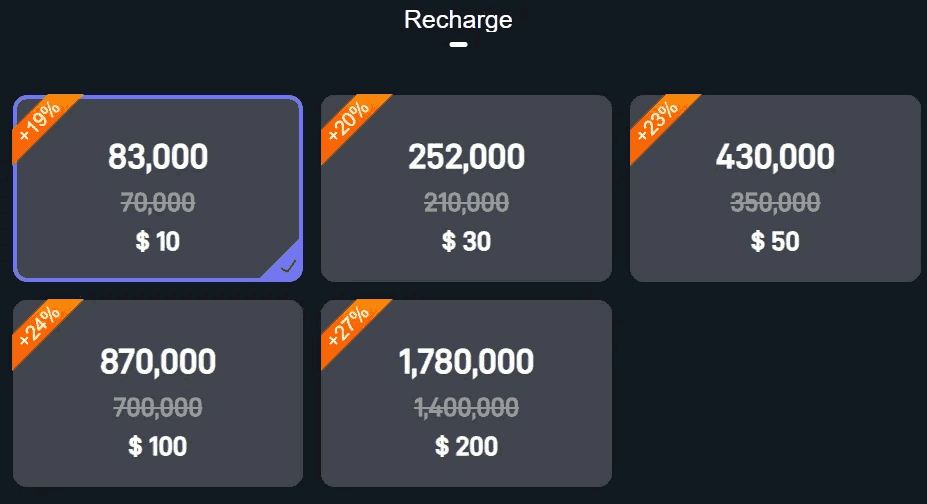 Chart displaying Poppo coin pack pricing tiers from $10 to $1000 with corresponding coin amounts and value ratios