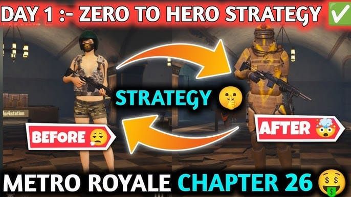 PUBG Mobile Metro Royale vendor loop strategy flowchart showing optimal progression from crates to Trade Shop to extraction