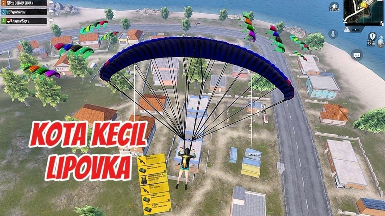 PUBG Mobile Erangel map showing new Lipovka seaside park with Ferris wheel