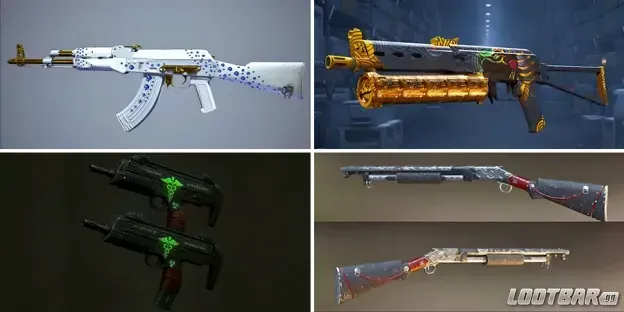 PUBG Mobile A15 season weapon skins collection