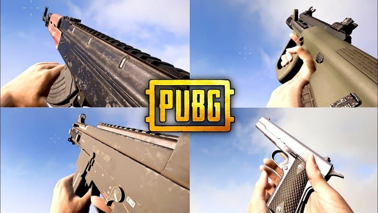 PUBG Mobile 4.0 realistic reloading system comparison showing tactical vs empty reload states