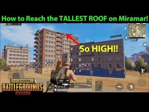 PUBG Mobile Magic Broom accessing elevated rooftop positions for tactical advantage