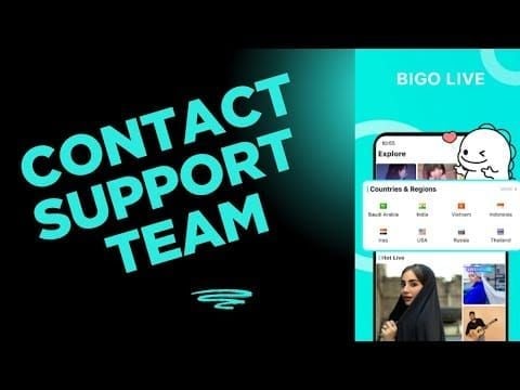 BIGO Live in-app feedback interface for contacting customer support