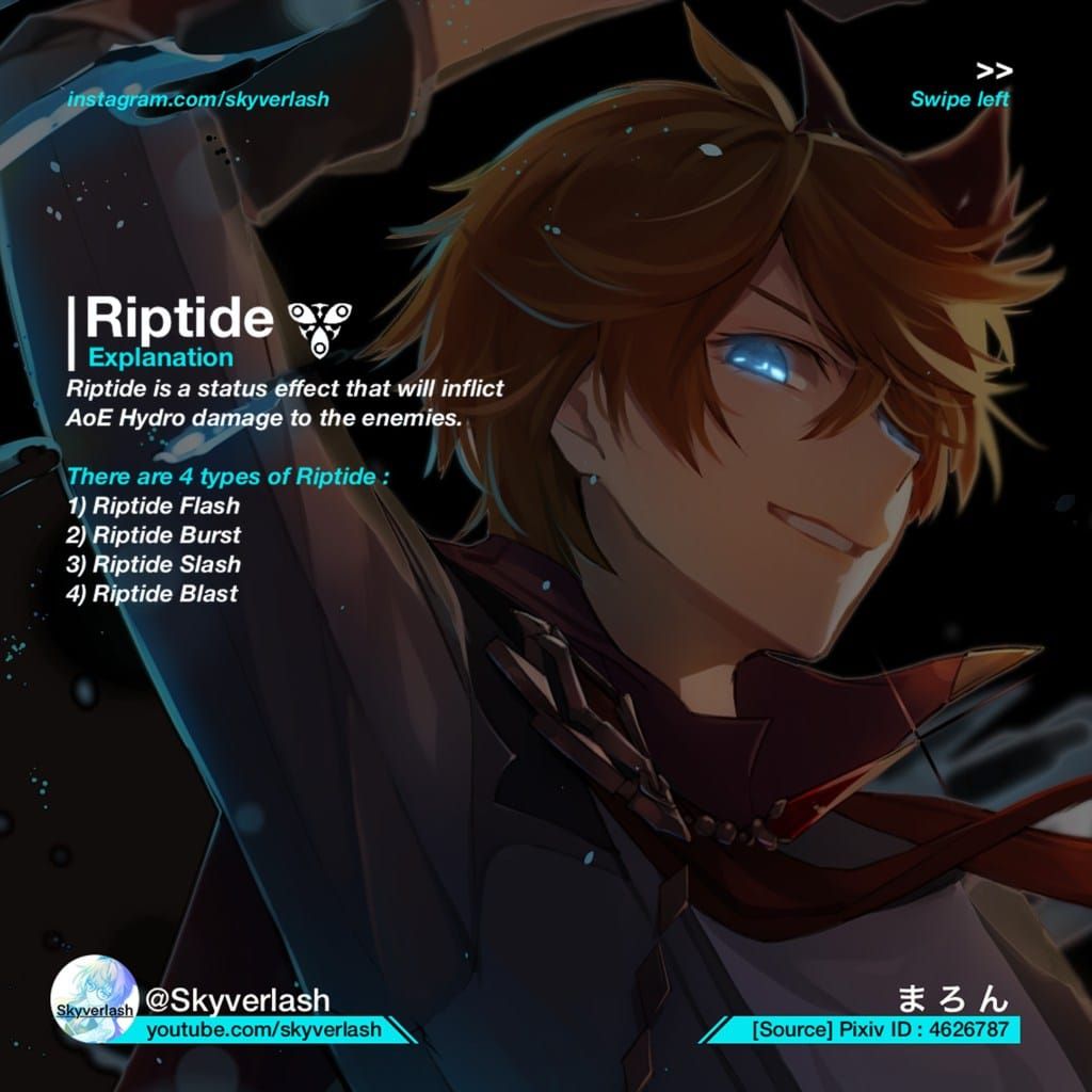 Childe's Riptide marks on enemies with hydro explosion effects