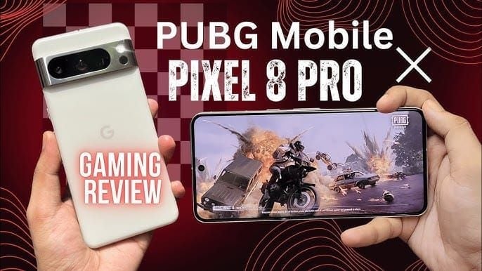 PUBG Mobile gameplay screenshot on Google Pixel 8 Pro showing smooth performance