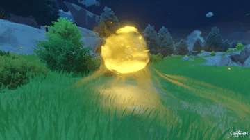 Genshin Impact Ley Line Blossom of Wealth golden outcrop for Mora farming