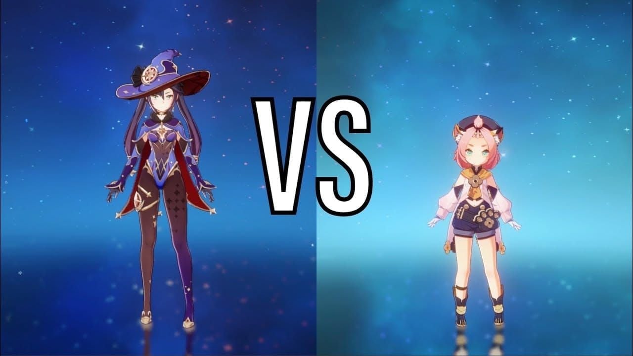 Comparison of Diona and Mona as Noblesse Oblige holders in Genshin Impact