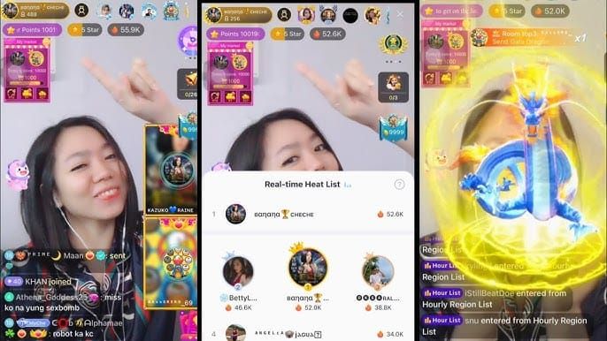Screenshot of Super Dragon virtual gift in BIGO Live stream