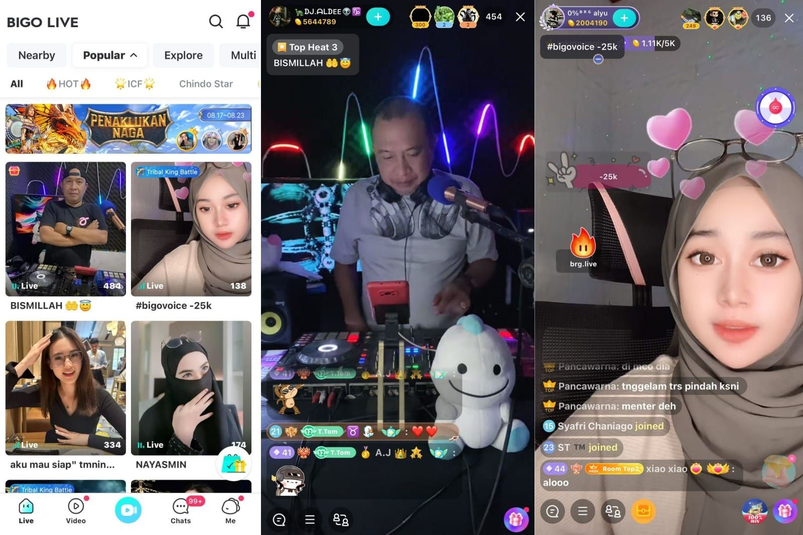 Screenshot of quick BIGO Live Diamond top-up in a UK stream