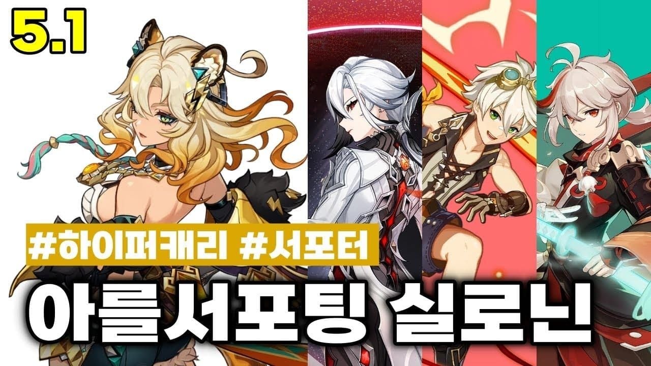아를레키노, 카즈하, 베넷 파티 캐릭터 이미지