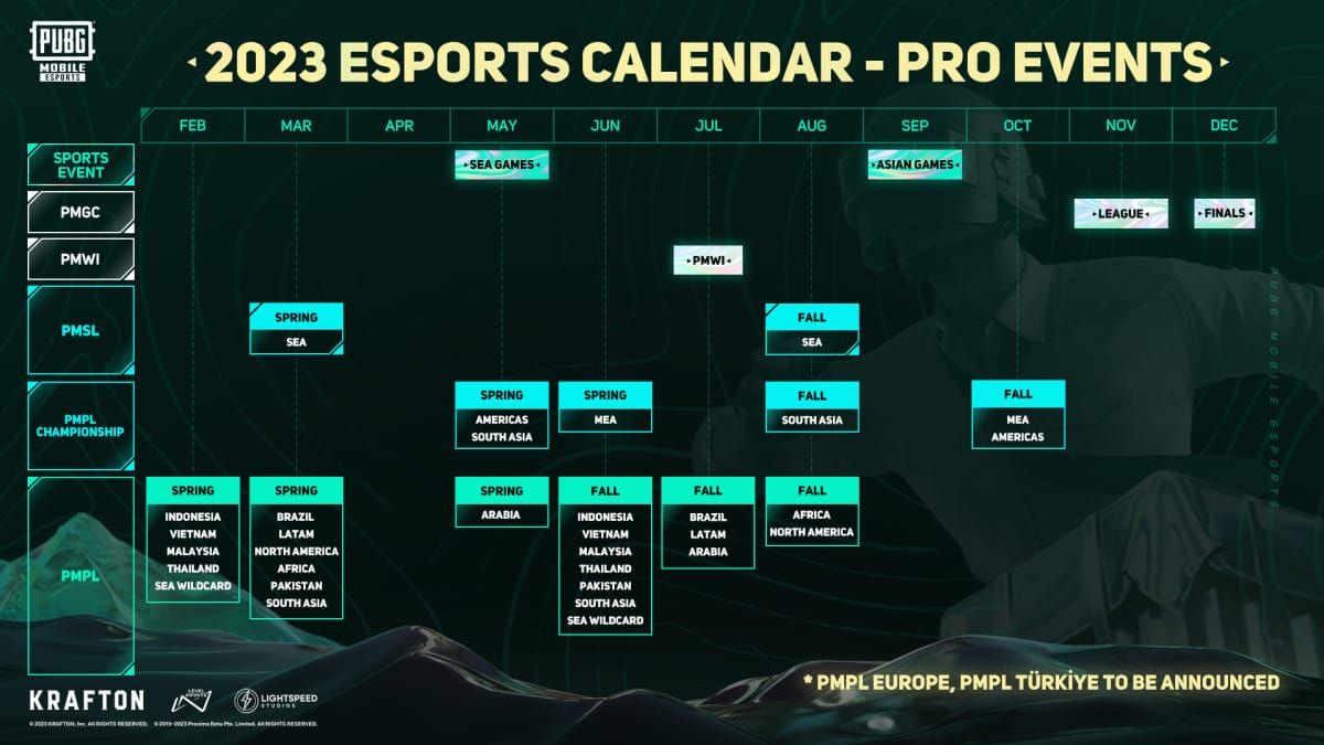 PUBG Mobile Spooky Soirée event calendar showing reset times