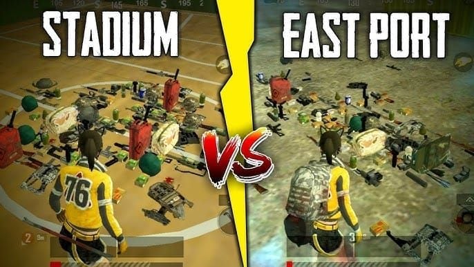 Comparison of loot in PUBG Mobile Jadina City vs Stadium