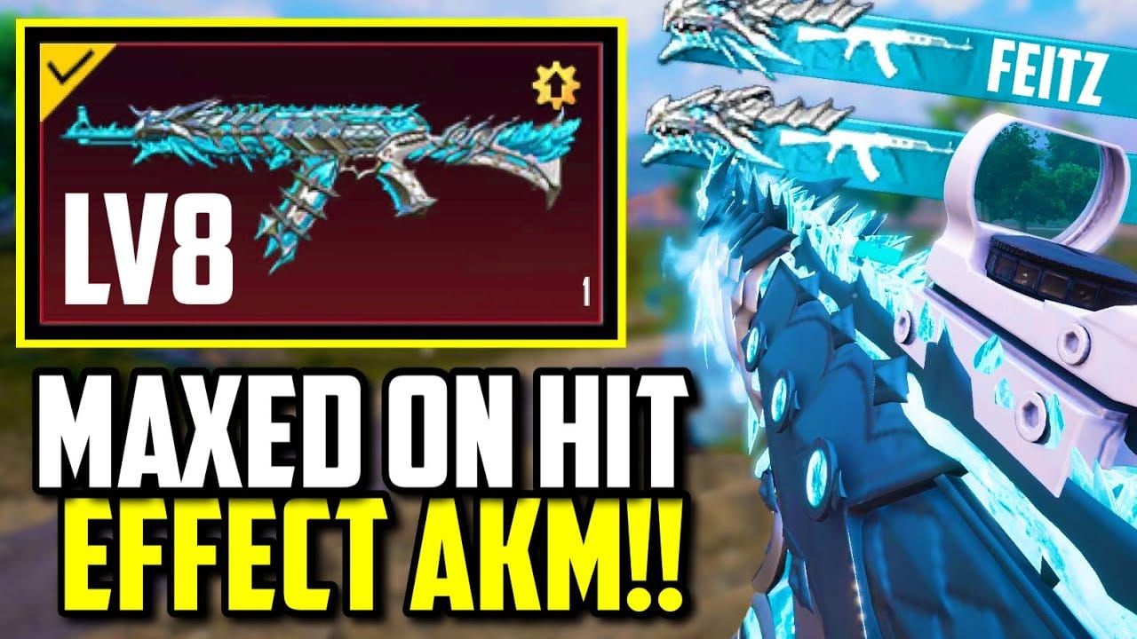 Evolution stages of Violet Revenant AKM skin in PUBG Mobile