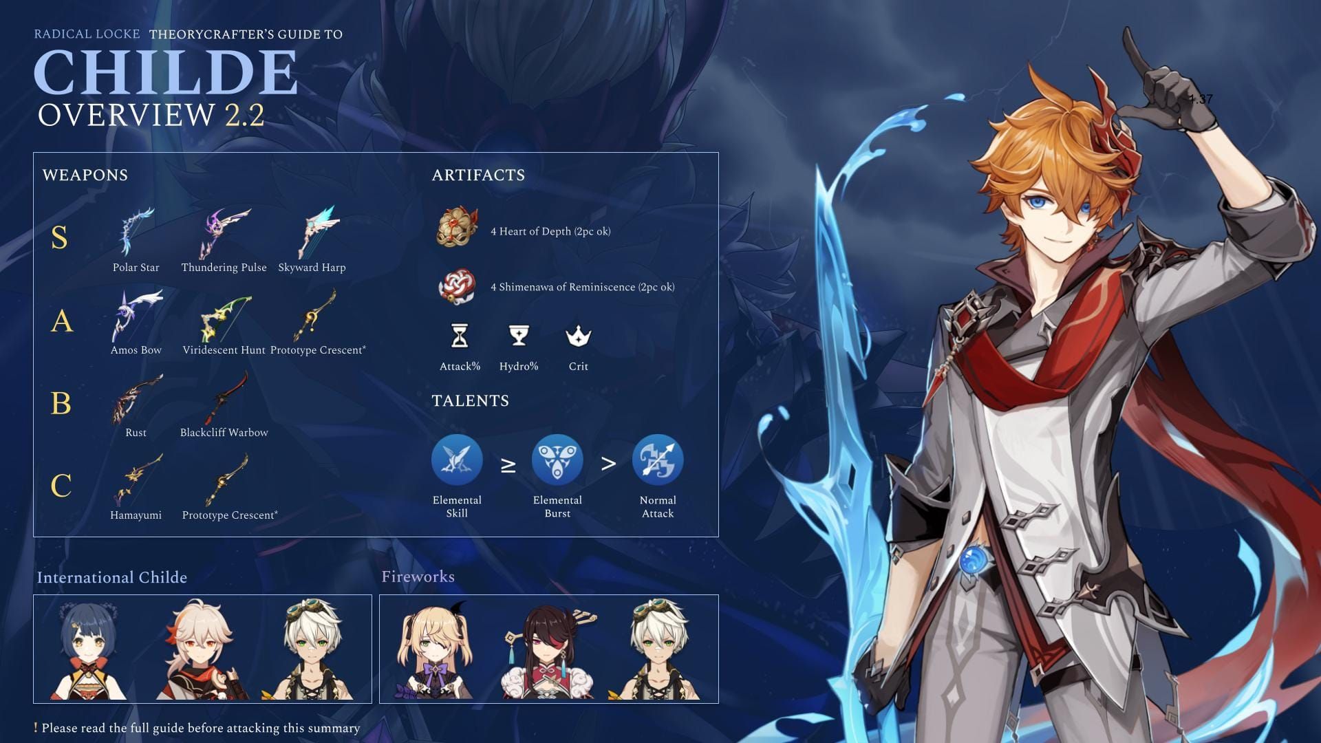 Guide to Childe's meta teams with Polar Star and Aqua Simulacra in Genshin Impact