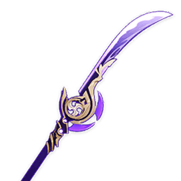 Engulfing Lightning polearm weapon in Genshin Impact for Raiden Shogun