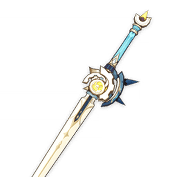 Crafted Iron Sting sword equipped in Genshin Impact