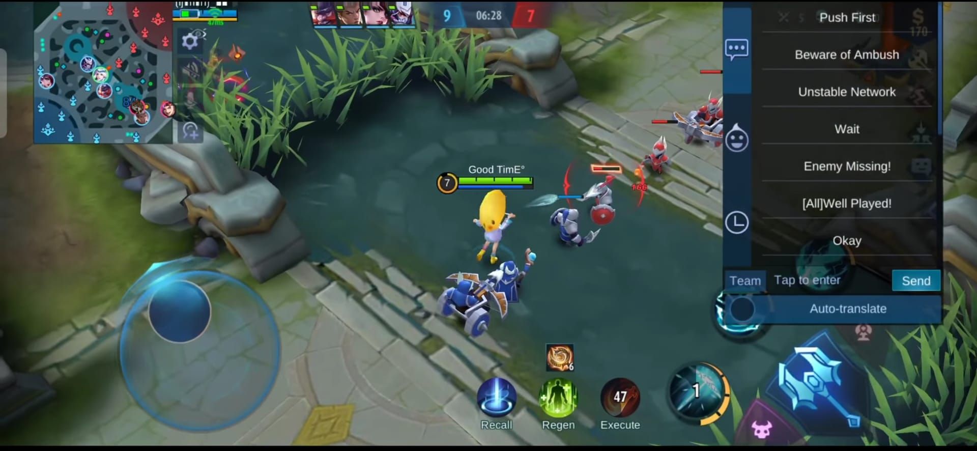 Mobile Legends interface for adjusting camera height with vision comparison