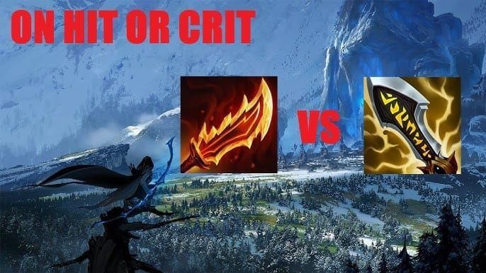 Comparison chart of Crit vs On-Hit builds in Mobile Legends