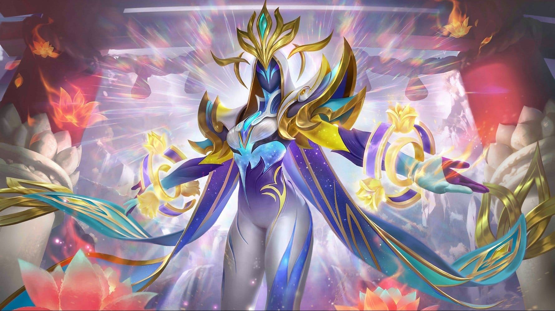 Yve Flame Lotus Starlight skin in Mobile Legends