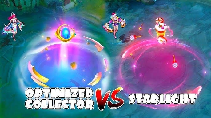 Comparison of Mobile Legends Collector and Starlight systems showing risks and rewards