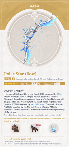 Polar Star bow on Childe in Genshin Impact melee stance