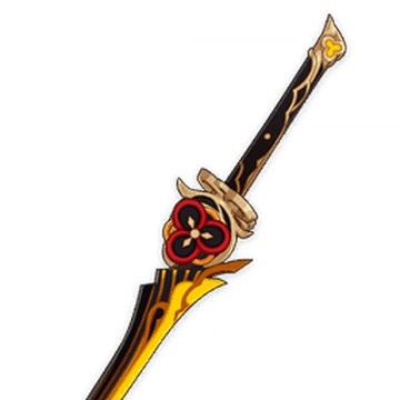 Uraku Misugiri weapon on Chiori in Genshin Impact