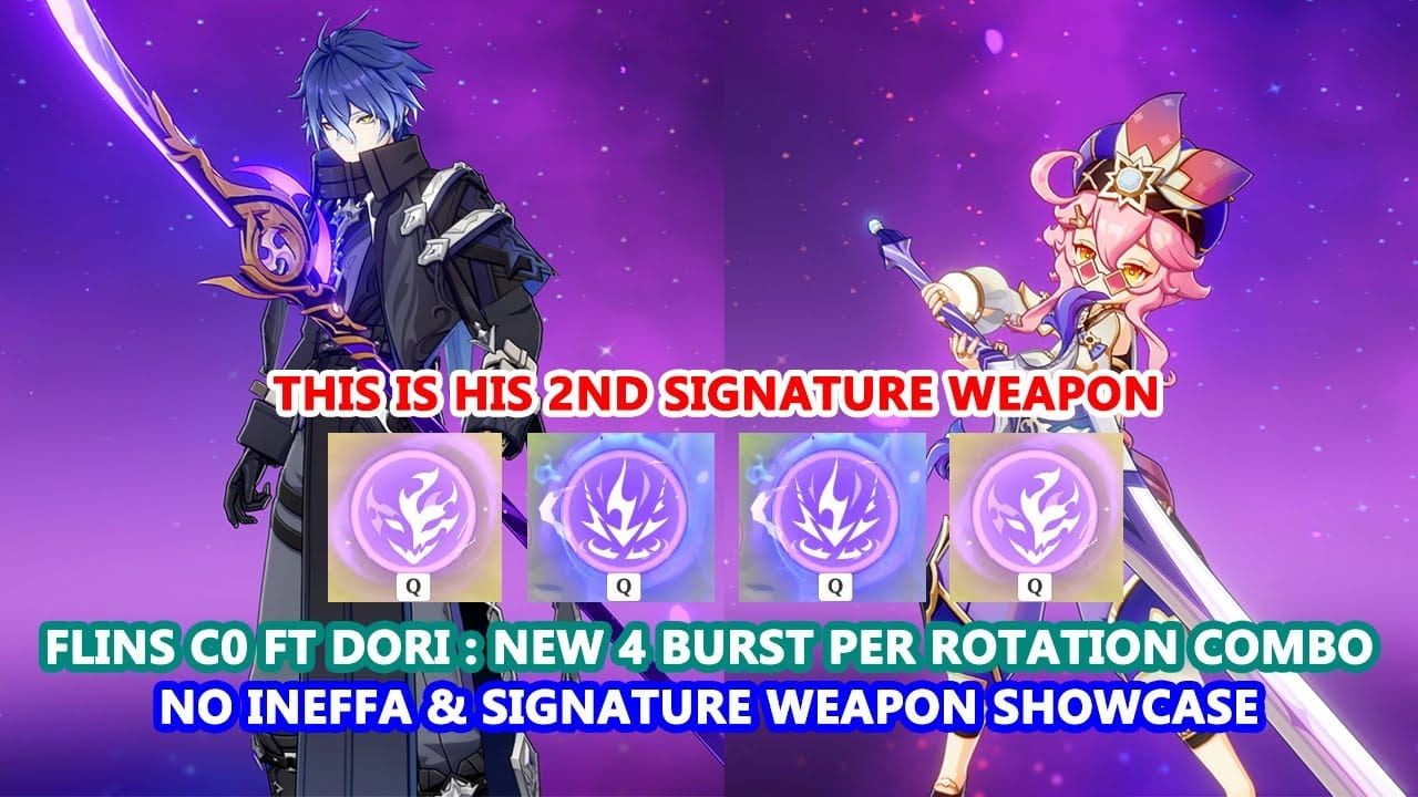 Visual guide to Dori's energy rotation sequence in Genshin Impact