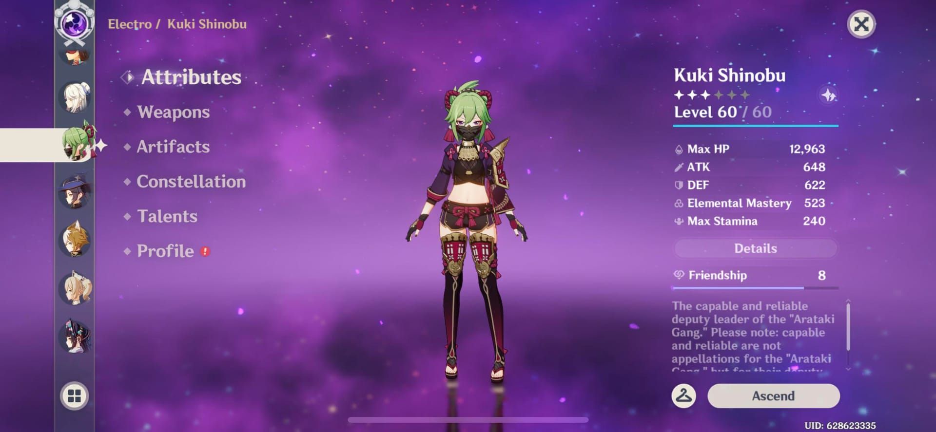 Hyperbloom rotation guide for Kuki Shinobu in Genshin Impact
