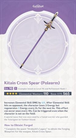 Genshin Impact Kitain Cross Spear guide